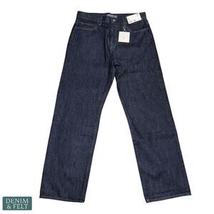 Uniqlo JW Anderson Women’s Straight Jeans Dark Navy Blue High Rise NEW/NWT!!